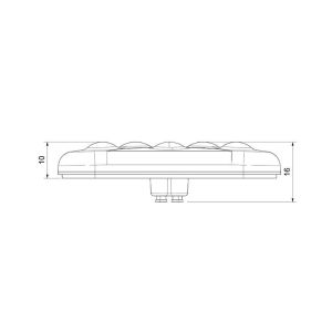 Sanel Çakarlı 12 - 24V Universal Kare 6 Led Dış Mekan Uyumlu Mavi SBDF6B