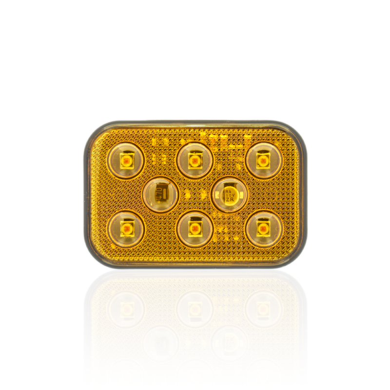 Sanel Çakarlı 12-24V Universal Kare 6'Led Dış Mekan Uyumlu Sarı SBDF6Y