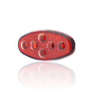 Sanel 12V Universal Elips 6 Led Dış Mekan Uyumlu Kırmızı SBE12R6