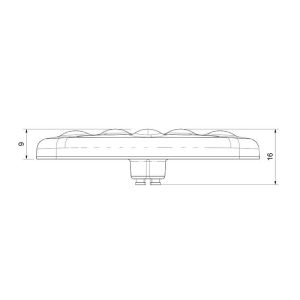 Sanel 12V Universal Elips 6 Led Dış Mekan Uyumlu Kırmızı SBE12R6