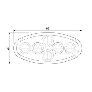 Sanel 12V Universal Elips 6 Led Dış Mekan Uyumlu Beyaz SBE12W6
