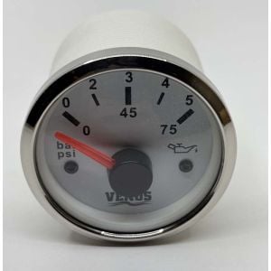 Marin Tip Yağ Saati Beyaz Göstergeli ( 5 Bar 75 Psi )