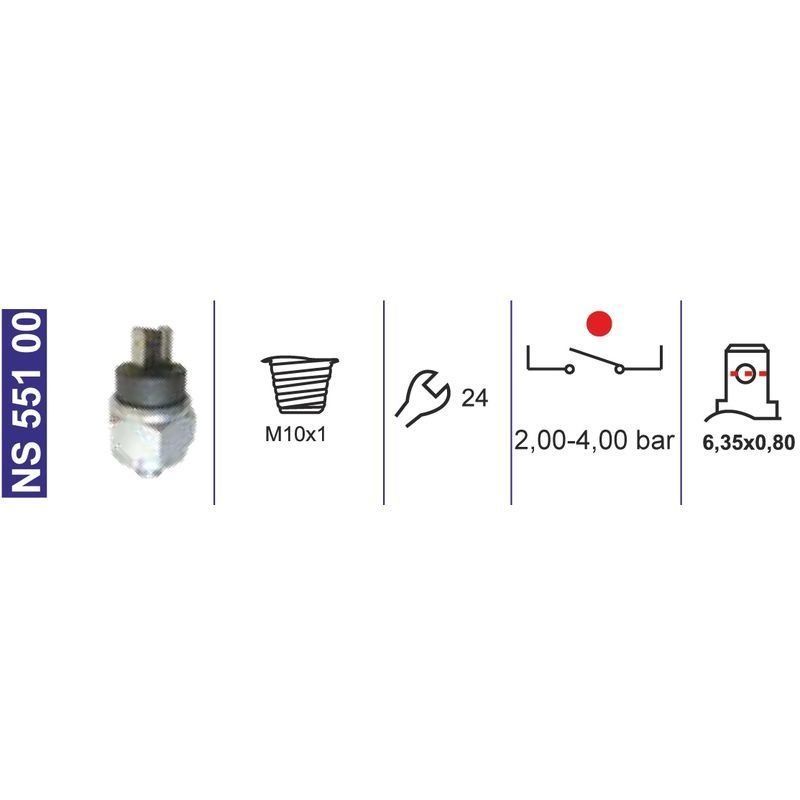 Yağ Basınç Müşiri 2-4 Bar M10X1 Normalde Açık Mercedes-Bosch-Unıversal 0005450109 - NS55100