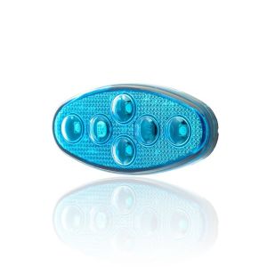 Sanel Çakarlı 12-24V Universal Elips 4 Led Dış Makan Uyumlu Mavi SBEF4B