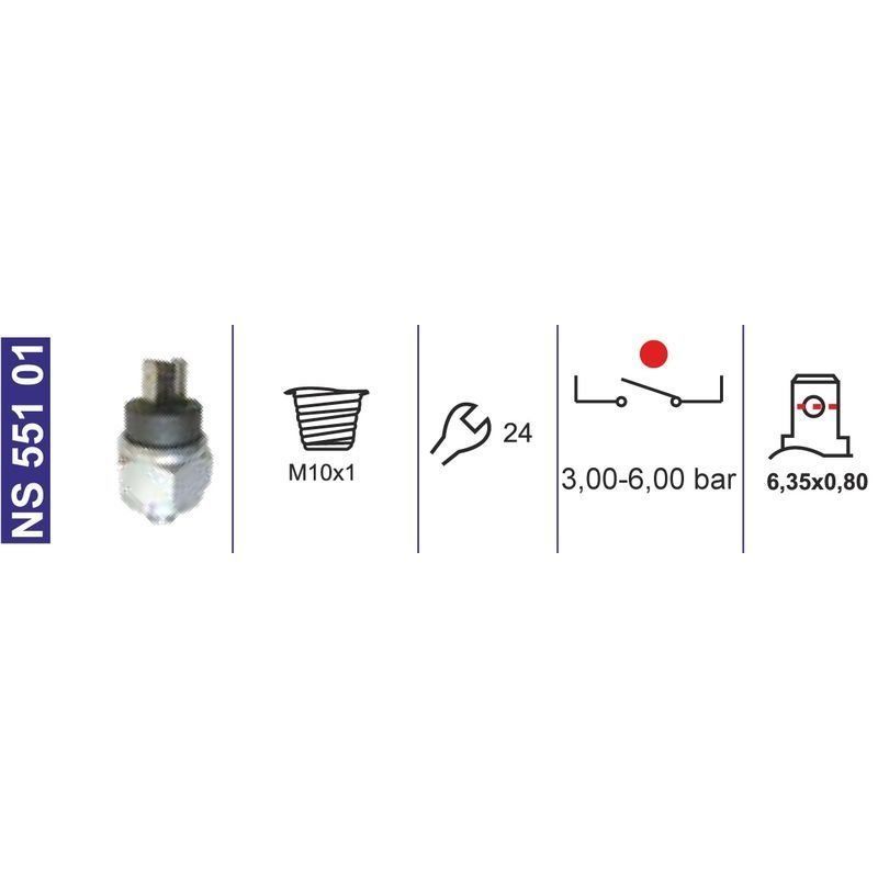 Yağ Basınç Müşiri 3,0-6,0 Bar M10X1 Bosch Tip Caterpıllar-Mercedes-Man-Daf-Iveco-Volvo 170659 - NS55101