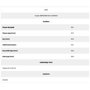 Form Metal 61214 Hılux 2.8 10 Kanal 10 Diş 28011543 Marş Dişlisi