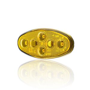 Sanel Çakarlı 12-24V Universal Elip 4 Led Dış Makan Uyumlu Sarı SBEF4Y