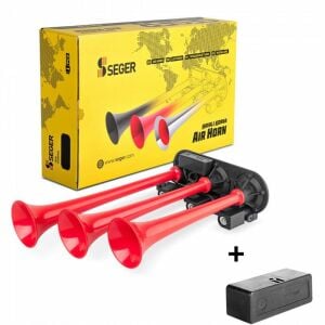 SEGER-86 Em Mehter Korna 24V, Kırmızı Plastik Borulu, 8 Farklı Melodili