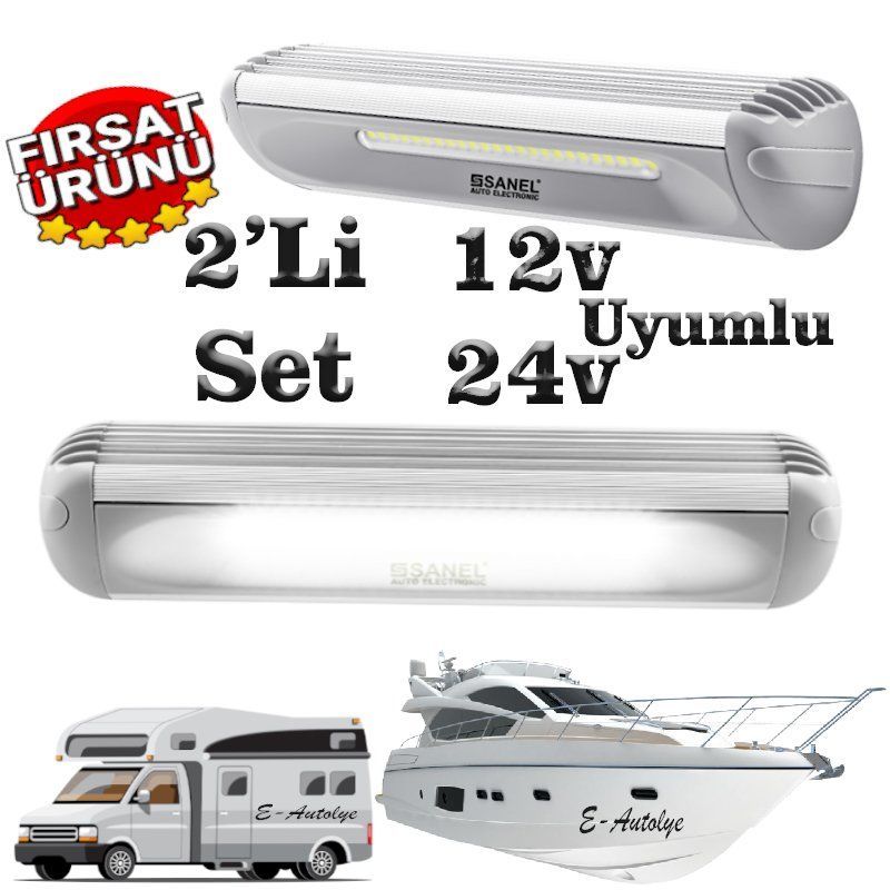 Sanel Power Led 2'Li Set İç -Dış Aydınlatma 24X.05 18W 12V-24V SMZLG24W-SET-5