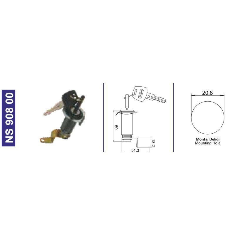 Kapı Kilidi Bmc.L60-Tdi80-L100 58Rs102224 - NS90800
