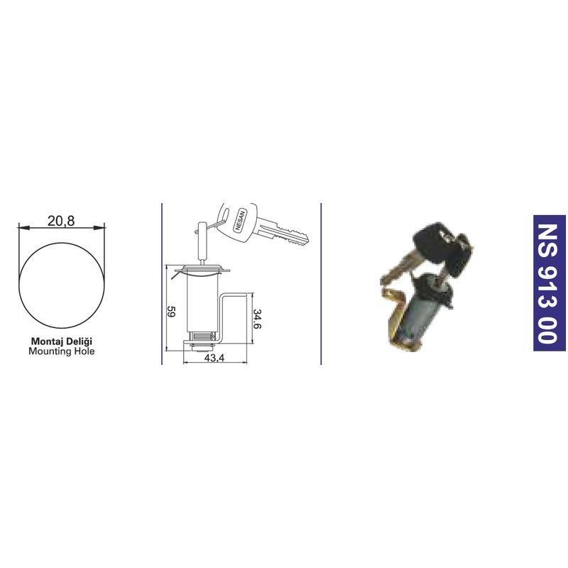 Kapı Kilidi Bmc.Megastar 58Rs113028 - NS91300