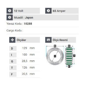 NURSAN 150112 Statör 12V 65A Mitsubishi  L-300 Panel  L-200 Pickup Y.M 98 - 99