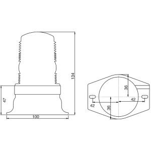 Çakar Lamba 12/110 Volt Sarı - 45