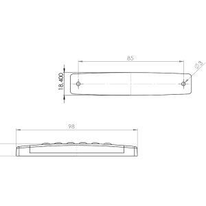 Parmak Lamba 6 Led’li 12V/24V Sarı - 52-S