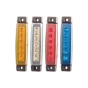 Parmak Lamba 6 Led’li 12V/24V Mavi - 52-M