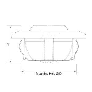 Sanel Spot 12 Volt Beyaz Işıklı Butonlu SSM12WB