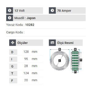 NURSAN 160012 Statör 12V 70A Kia Bongo - Besta
