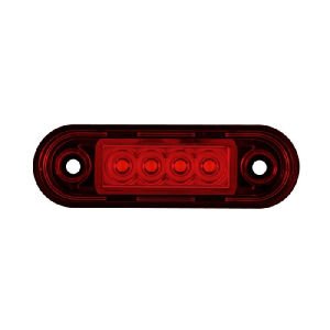 Parmak Lamba 4 Led'Li 83Mm 12V-24V Kırmızı - FR0170-R