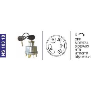 Kontak Anahtarı Fişek Ve Çivi Anahtarlı Ford Traktör-New Holland 50717016 - NS10310