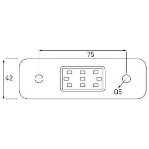 Universal 9 ledli Dekor Lamba Sarı - 61-S