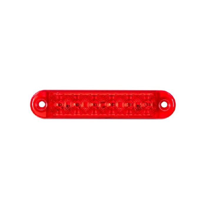 Parmak Lamba 6 Led'Li 100Mm 12V-24V Kırmızı - FR0173-R