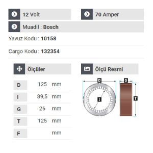 NURSAN 166112 Statör 12V 70A Merc.200D.230E.Opel Vectra Taksi Gurubu