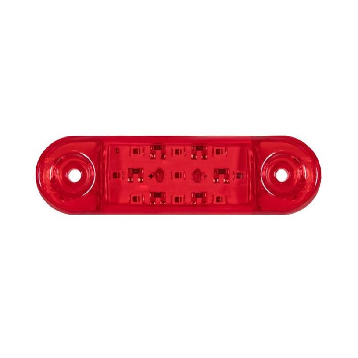 Parmak Lamba Oval 9 Led'Li 84Mm 12V-24V Kırmızı - FR0174-R