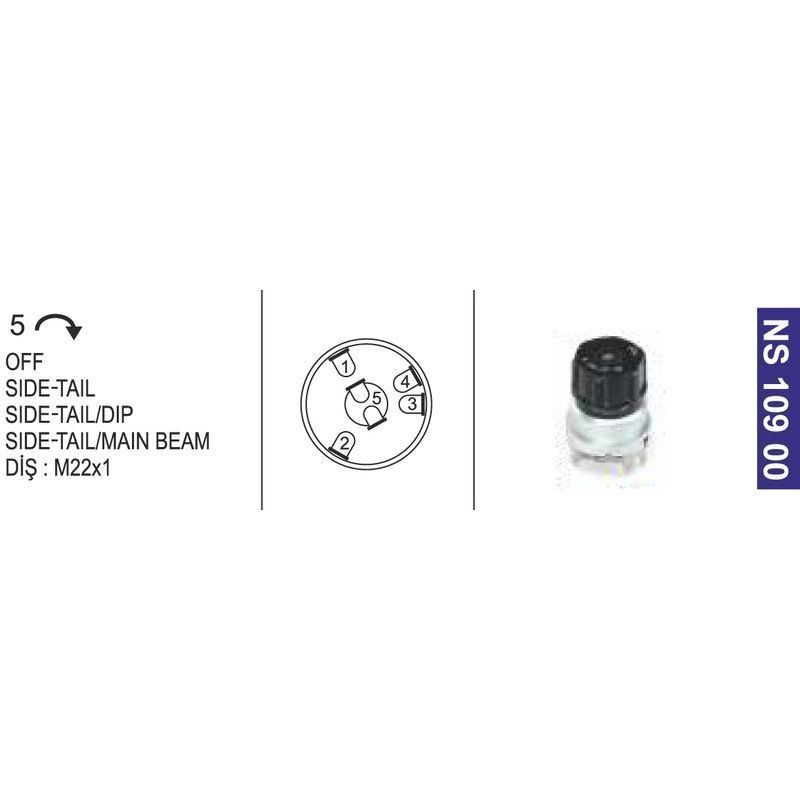 Kornalı Far Anahtar Fıat Tr. 55-46,Tümos-Hattat/Unıver Tr.-Lomb&Same-Yağmur Tar. Tr 4998107 - NS10900