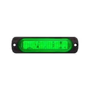 Parmak Lamba Mercekli Cam 6 Led'Li 114Mm 12V-24V Yeşil - FR0272-G