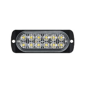 Parmak Lamba Mercekli Cam 12 Led'Li 115Mm 12V-24V Beyaz - FR0278-W