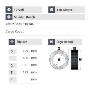 NURSAN 178212 Bosch Tipi Transit V184