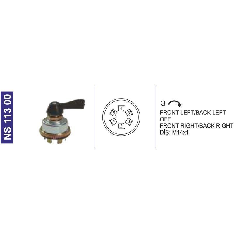 Sinyal Anahtarı Fıat Traktör 480-640-Hattat Tarım/Unıversal 4159884 - NS11300