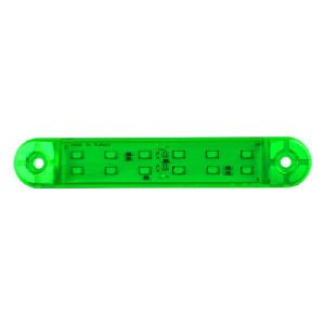 Çift Sıra Parmak Lamba 12 Led'Li 130Mm 12V-24V Yeşil - FR0304-G