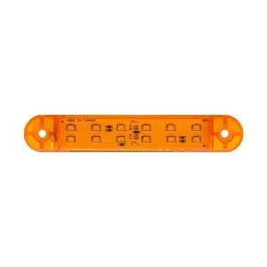 Çift Sıra Parmak Lamba 12 Led'Li 130Mm 12V-24V Sarı - FR0304-Y