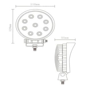 Led Yuvarlak Çalışma Lambası 9 Ledli - 201611