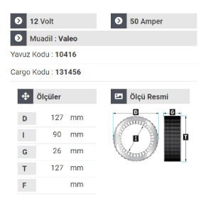 NURSAN 180212 Statör 12V 50A Renault 9.R21. R19. 1,4. 1,7 10416