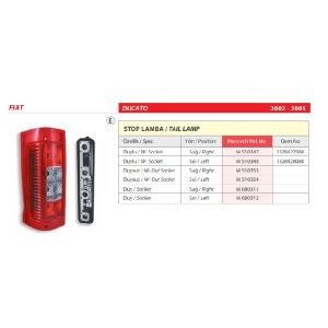 Fiat Ducato Sol Arka Stop lambası Duysuz 2002-2005