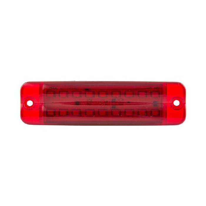 Çift Sıra Parmak Lamba 18 Led'Li 100Mm 12V-24V Kırmızı - FR0316-R