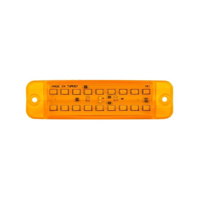 Çift Sıra Parmak Lamba 18 Led'Li 100Mm 12V-24V Sarı - FR0316-Y