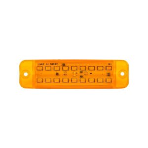 Çift Sıra Parmak Lamba 18 Led'Li 100Mm 12V-24V Sarı - FR0316-Y