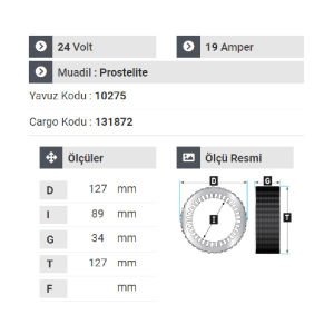 NURSAN 180824 Statör 24V 19A Prestolıte Tip Cat İş Makiması