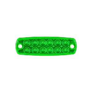 Animasyonlu Lamba 12 Led'Li 115Mm 12V-24V Yeşil - FR1178-G
