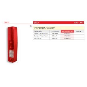 İveco Daily Duysuz Sol Stop Lambası 2000-2005
