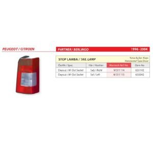 Partner Berlingo Sol Stop Lambası (Yana Açılan) 2005-2008 -6350H2
