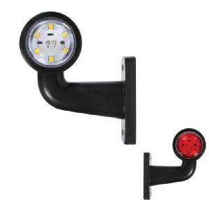 Ultra Mini Eğri Lamba 12 Led'Li 80Mm 12V-24V Beyaz - Kırmızı - FR0106-WR