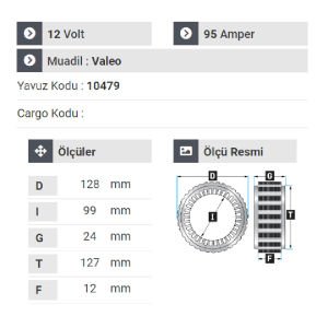 NURSAN 182812 Statör Dacia Logan Sandero Dokker