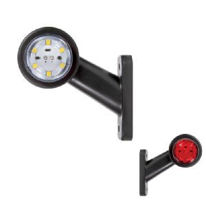 Ultra Mini Düz Lamba 12 Led'Li 80Mm 12V-24V Beyaz - Kırmızı - FR0107-WR