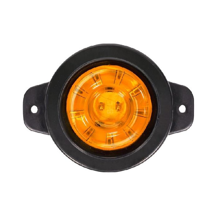 Yuvarlak İşaret Lamba Lensli Cam 9 Led'Li 12V-24V Sarı - FR0161-Y