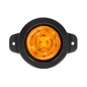 Yuvarlak İşaret Lamba Lensli Cam 9 Led'Li 12V-24V Sarı - FR0161-Y