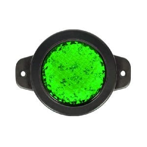 Yuvarlak İşaret Lamba Petekli Cam 9 Led'Li 12V-24V Yeşil - FR0162-G